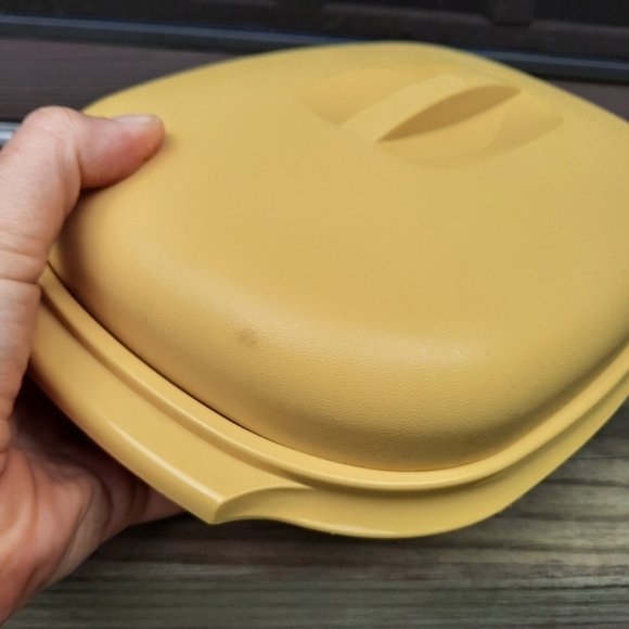 Vintage Tupperware Microwave Vegetable Steamer Harvest Gold 4 piece set 1273-7 - Picture 15 of 15